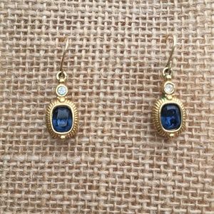 Monet blue stone earrings